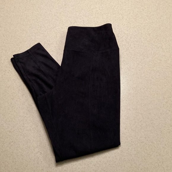 Simply Vera Vera Wang Black Leggings Women Size M Faux Suede - Picture 9 of 9